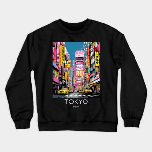 A Pop Art Travel Print of Tokyo Japan Crewneck Sweatshirt